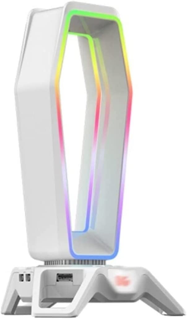 Soporte para Auriculares Soporte Auriculares Soporte Para Auriculares RGB Soporte Multifuncional Para Auriculares Estante De Exhibición Con 3 USB 2.0 / Virtual 7.1 Surround Soporte para Audífonos ( Co