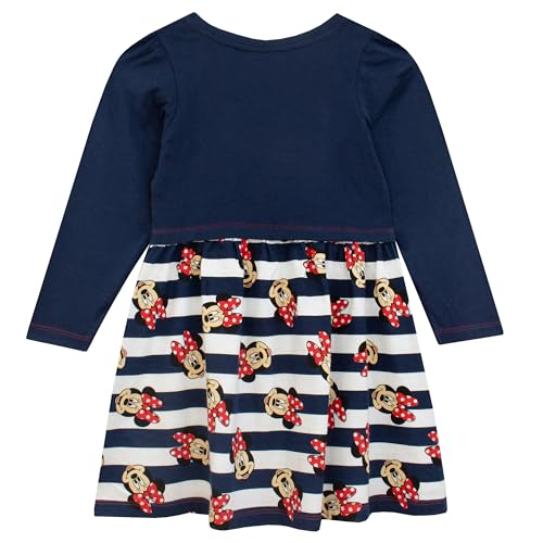Disney Minnie Mouse Dress | Minnie Mouse Clothes | Long Sleeve Dress for Girls | Ages 18 Months to 8 Years4