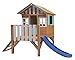 Masgames - Casetta per bambini in legno rialzato Lollipop, con scivolo abbinato, altezza piattaforma 59,5 cm, legno trattato