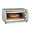 Hamilton Beach 4-Slice Countertop Toaster Oven with Bake Pan, Broil & Bagel Functions, Auto Shutoff, Stainless Steel (31143)