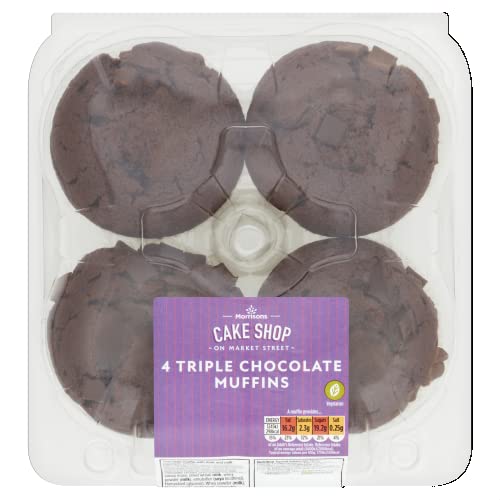 Morrisons Cake Shop Triple Chocolate Muffins 4 Pack