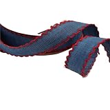 ZGXNYI Ribbon Jeans Doppelseitige, mit Denim Bedruckte, einfarbige Bänder aus Spitze, 25 mm, 5 Yards, Schleifenkappe, handgefertigte Party-Verpackungsmaterialien(Color 06,38mm)