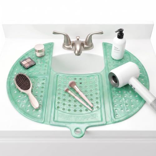Sink Topper Bathroom Sink Cover for Counter Space Standard Green