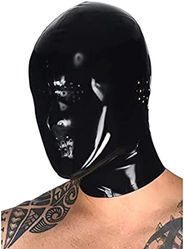 Masque À Capuche En Latex Trou Ouvert En Nid D'abeille Avec Yeux Bouche Oreilles Et Fermeture Éclair Arrière Fait À La Main,Personnaliser