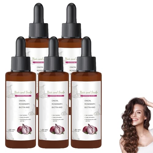 Sérum de croissance des cheveux à la biotine et au romarin pour renforcer lot de 5