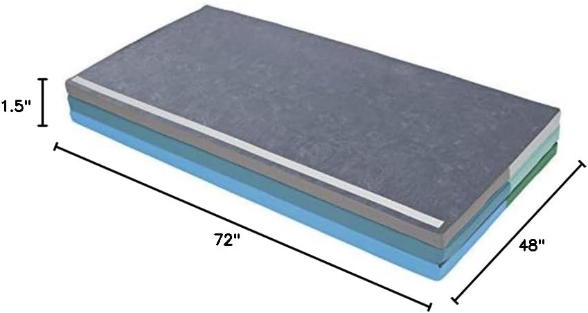 Factory Direct Partners SoftScape 4ft x 6ft Runway Tumbling Mat - Soft, Sturdy Foam, 3-Fold Exercise Mat
