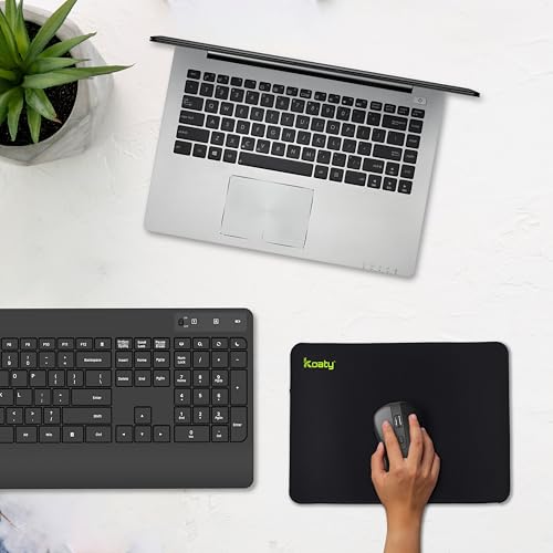 Image of Ultra-Smooth 350mm x 250mm Large Size Mousepad -3mm Thick Durable Stitched Edges, Non-Slip Rubber Base, Spill-Resistant, Perfect for Work, Gaming, and Home Office