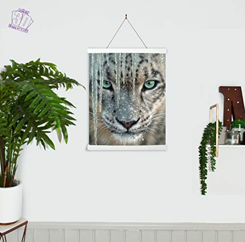 3D Livelife Lenticular Wall Art Prints - Blue Ice From Deluxebase. Unframed 3D Tiger Poster. Perfect Wall Decor. Original Artwork Licensed From Renowned Artist, Collin Bogle #TOP5