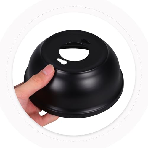 Cubiertas de hierro negro para ventilador con orificio de 42,5 mm kit de 4 piezas SHINEOFI 4