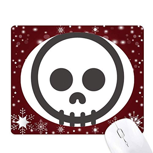 Tapis de souris squelette smiley flocon de neige pour tapis de bureau hiver et clavardage