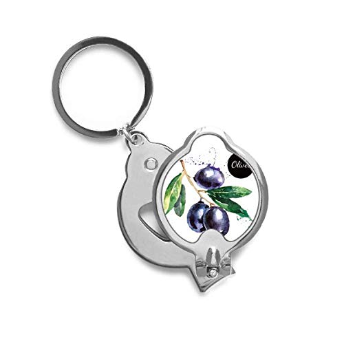 Coupe-ongles avec motif aquarelle olives amies de la santé