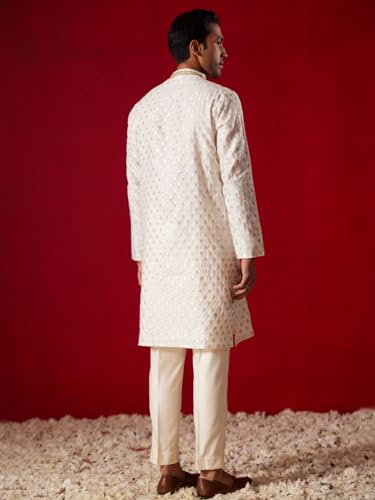 Image of VASTRAMAY Men's Silk Blend Kurta and Pyjama Set
