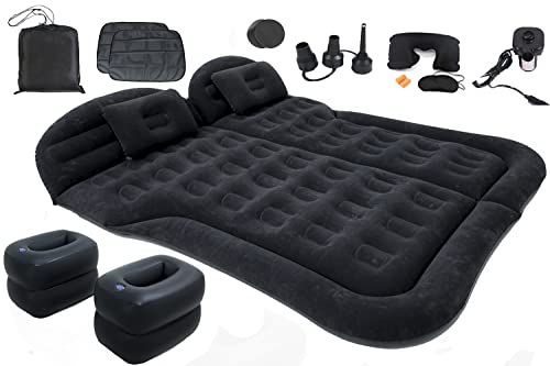 Icelus Colchón De Aire para Cama del Asiento Trasero del Coche y SUV - Bomba Inflable Universal para Dormir en el Camping y en Viajes