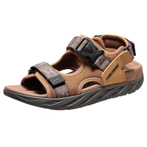 CAMEL CROWN Hiking Sandals for Men with Adjustable Strap Man Walking Sandal Arch Support Sports Sandals Breathable Mesh Beach Sandal