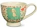 Pavilion Gift Company 54006 "A Mother's Love-Dog Mom" Floral Soup Bowl Mug, Teal, 17 oz