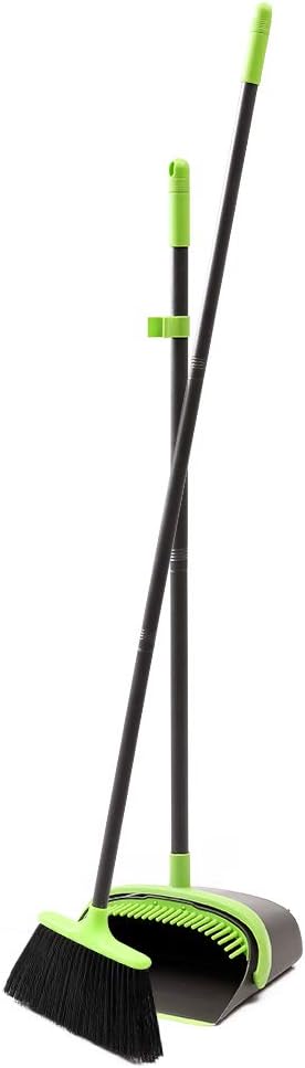 UTOKIA Broom and Dustpan Set, Dustpan with Long Handle Broom Combo Set
