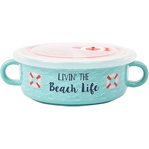 Pavilion Gift Company 13.5 Oz Soup Bowl with Lid Cover