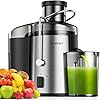 Juicer Machine, 500W Juicer with 3” Wide Mouth for Whole Fruits and Veg, Centrifugal Juice Extractor with 3-Speed Setting, Easy to Clean, Stainless Steel, BPA Free