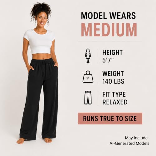Image of Essential Elements Womens 3 Pack PJ Pants 100% Cotton Jersey Lounge Pajama | Soft Lightweight Breathable Knit With an Elastic Waist, Comfy for Sleep, Lounging and Relaxed Everyday Wear