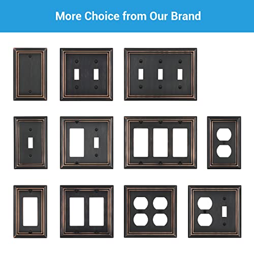 DEWENWILS 4-Pack Blank Wallplates, Aged Bronze Outlet Cover, Metal - image 7