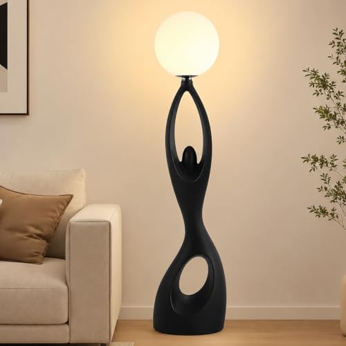 Image of Smartway Signora Modern LED Floor Lamp with E27 3-Color Bulb | Elegant Standing Lamp for Living Room & Bedroom Corner | Home Decor Lighting for Hotel & Office