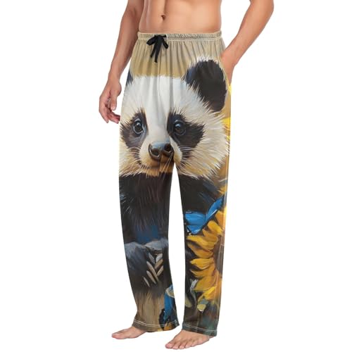 Honey Badger Cute Pajama Pants for Men Men's Separate Bottoms, Lounge Pants with Pockets S4