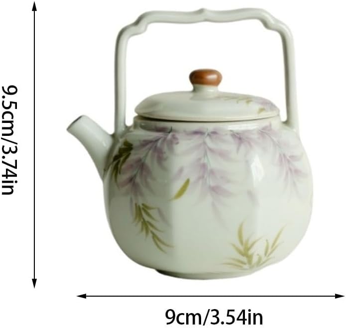 Ceramic Teapot Home Ceramic Handle Pot Portable Kung Fu Tea Set Suitable For Loose Leaf Tea Teapot Creative Milk Pot Tea Pot Ceramic
