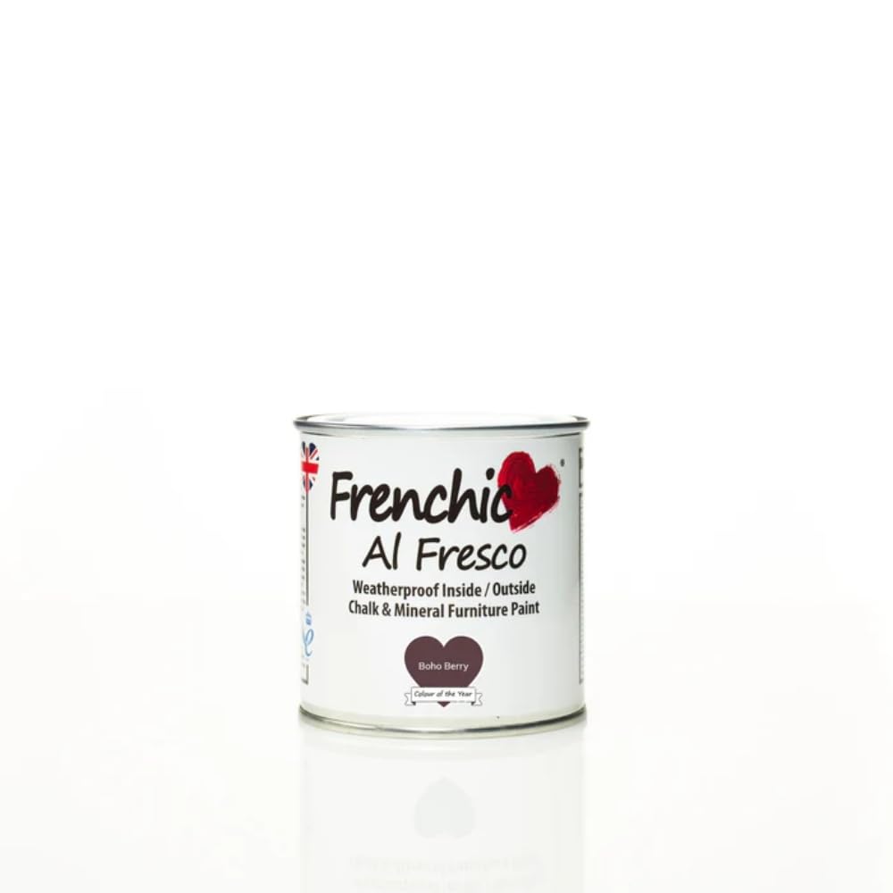 Frenchic Dark, Aubergine Toned Purple Boho Berry Al Fresco Weatherproof Inside & Outside Chalk Paint - 250Ml