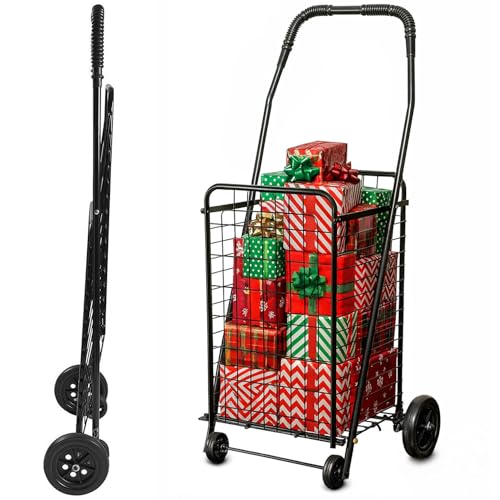 DMI Utility Cart with Wheels to be used for Shopping, Grocery, Laundry and Stair Climber Cart,...
