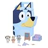 Bluey Deluxe Play & Go Toy Carrying Case, Portable Kids Toy Organizer with Play Mat, 3, 2.5 Figurines, and 6 Accessories, Small Toys for Kids Ages 3+