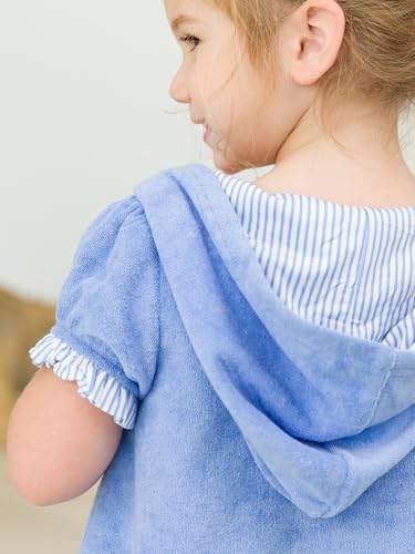Image of RuffleButts Girls Terry Knit Full-zip Swim Cover-up - Swim Cover-Up
