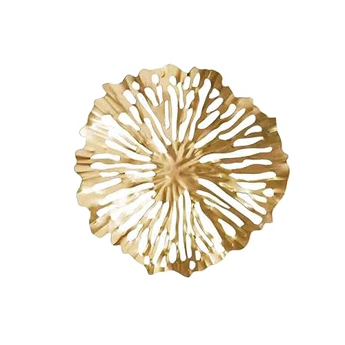 Sculpture murale feuille de lotus dorée pour raviver un mur blanc