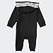 adidas unisex baby Infant Girls' and Boys' Long Sleeve Hooded Coverall Overalls, Black, 12 Months US