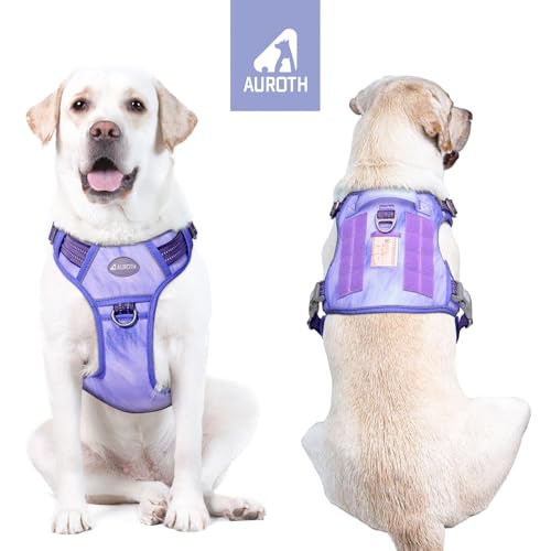 Image of AUROTH Tactical Dog Harness Medium Sized Dog No Pull Adjustable Dog Vest