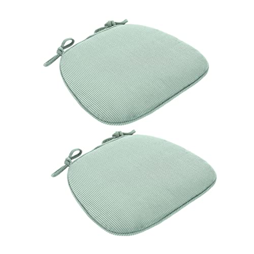 Homoyoyo 2 Cojines para Silla Lumbares para Interior Y Oficina Color Negro con Práctico Accesorio para Silla Alfombrilla Antideslizante Esponja Verde De Alta Densidad