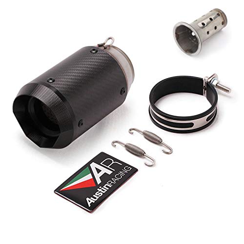 バイクマフラー スリップオンマフラー バイクサイレンサー GPショートサイレンサー φ60.5 60.5mm 汎用 インナーバッフル付き