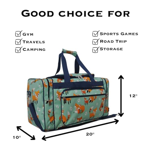 NGIL Canvas 20" inch Duffle Bag (Fox Life-navy)2