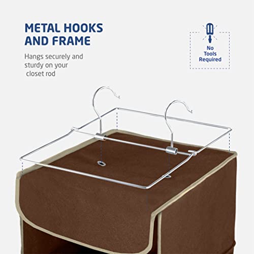 ZOBER 5-Shelf Hanging Closet Organizer - 6 Side