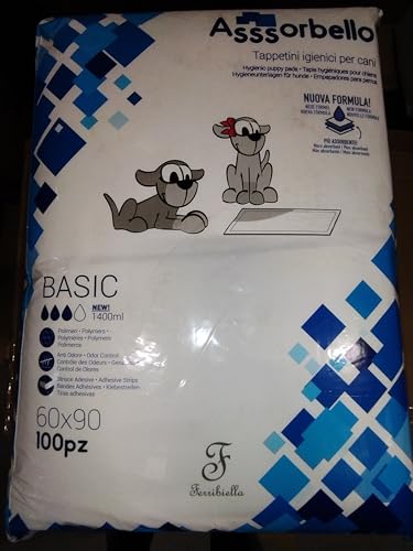 Zewool Tappetino Igienico per Cani 60x90 cm, 4 Confezioni da 50 Pezzi, Assorbello Basic, Polimeri Attivi, 2 Strati, Ideale per Cuccioli, Cani Anziani e Incontinenza