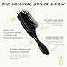Denman Curly Hair Brush D4 (All Black) 9 Row Styling Brush for Styling, Smoothing Longer Hair and Defining Curls - For Women and Men