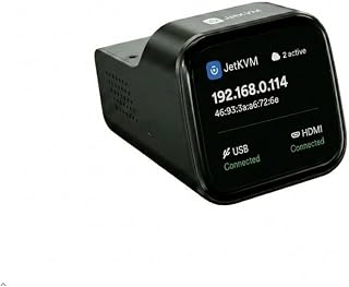 JetKVM Over IP Jet KVM POE | POE, 낮은 대기 시간, 1080P@60FPS, 터치스크린 LCD, TF, HDMI USB-C 연장 포트