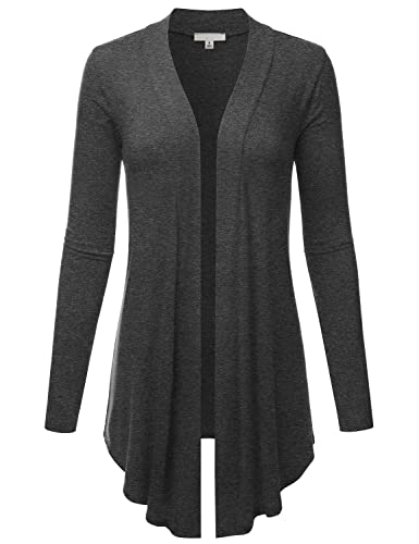 Image of LALABEE Women's Draped Open-Front Long Sleeve Light Weight Cardigan (S~3XL)