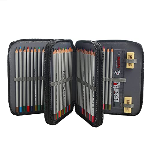Image of 72 Slots Pencil Case Organizer w /Removal Handle Strap