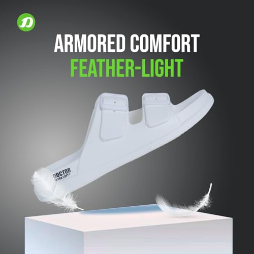 Men's Classic Cushion Sliders/Slippers with Adjustable Buckle Strap for Adult | Comfortable & LightWeight |Stylish & Anti-Skid| Waterproof & Everyday Flip Flops for Gents/Boys D-5053