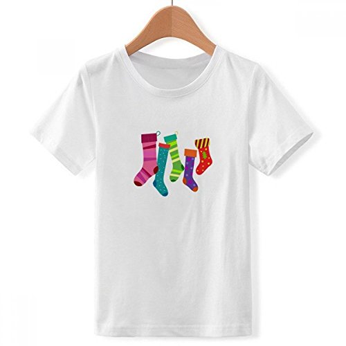 T-Shirt Joyeux Noël Bas colorés pour les repas de fête en famille