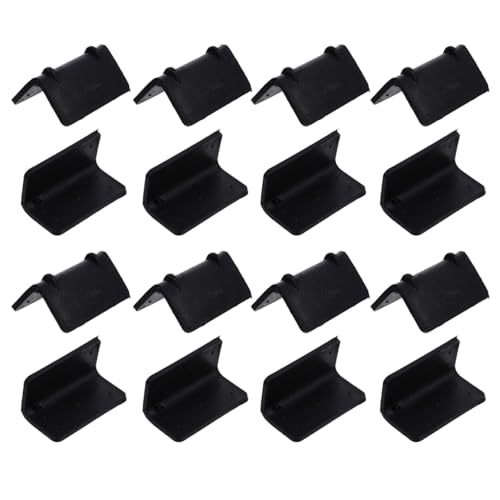 Image of 100 Pcs Black Plastic Corner Protectors for Safe Box Packaging - 2.16 inch X 1.18 inch X 1.18 inch Durable Guards for Shipping and Storage
