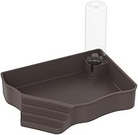 Flushbay Automatic Reptile Water Dispenser with Ramp - Extra Large Corner Feeder Bath for Bearded Dragons, Turtles, Geckos, Snakes & Lizards