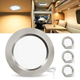 【12 mm Ultra-Sottile】Questo faretto led da incasso ha uno spessore di soli 12 mm e una profondità di 18 mm. Il suo design leggero e ultrapiatto consente il montaggio a filo con soffitti o superfici di mobili, risparmiando spazio e rendendolo ideale per ambienti ristretti. Ha un diametro di Ø65 mm e un'apertura di 55-58 mm. Sono inclusi un cavo da 2 m e una spina DC; è possibile installarlo facilmente autonomamente seguendo le istruzioni nella guida di installazione