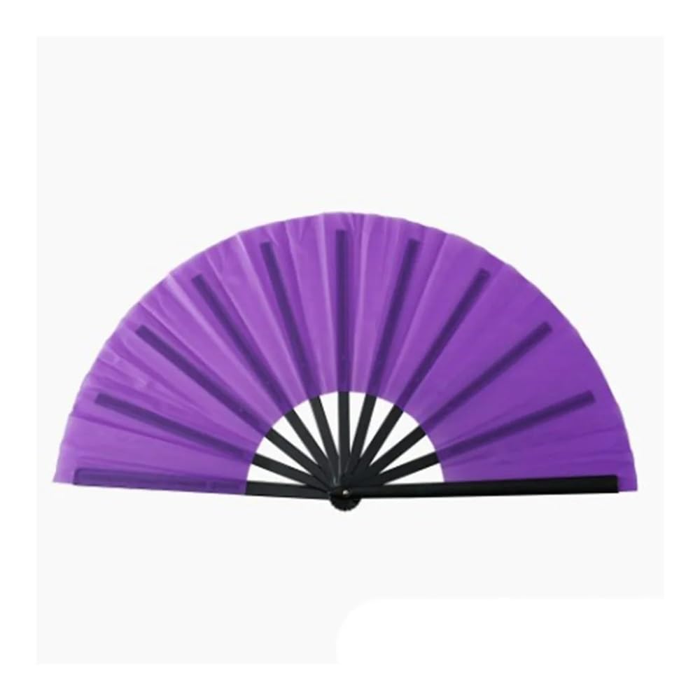 FENZORIQ 33cm Chinese Tai Chi Folding Fan - 10 Styles Performance Fan for Wushu & Yoga Training(Purple)