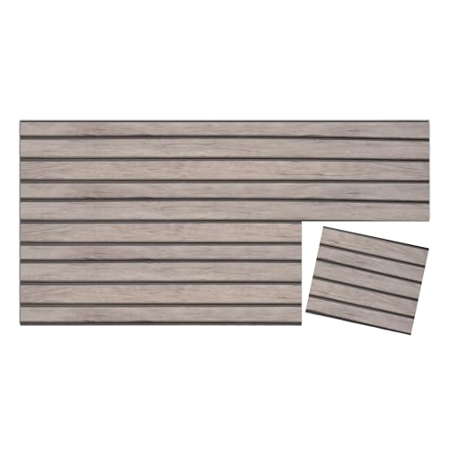 IZODEKOR 3D Wood Effect Wall Panels - Faux Wood Paneling for Living Room, Kitchen, Bathroom and More | Natural Wood Look | Easy Application | Shadow Touch (10" x 10")